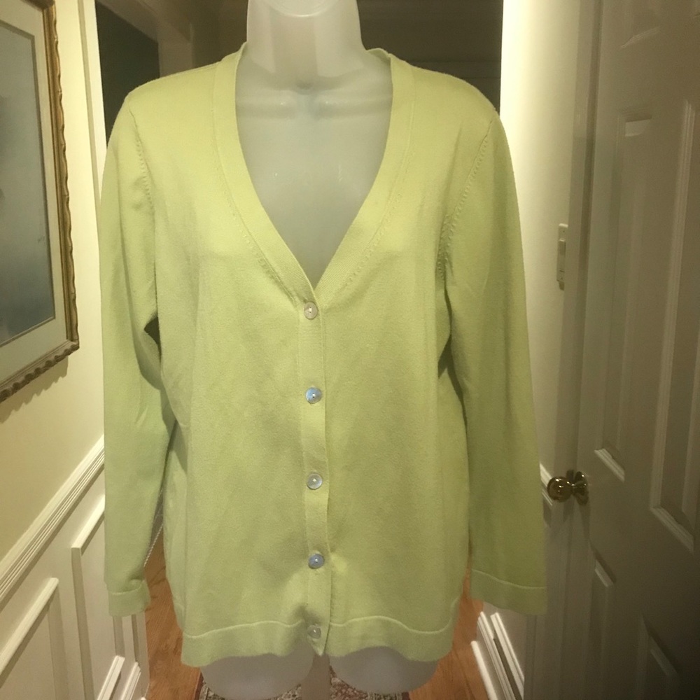 Additions by Chico - Lady green cardigan , Size: L = Chicos 2